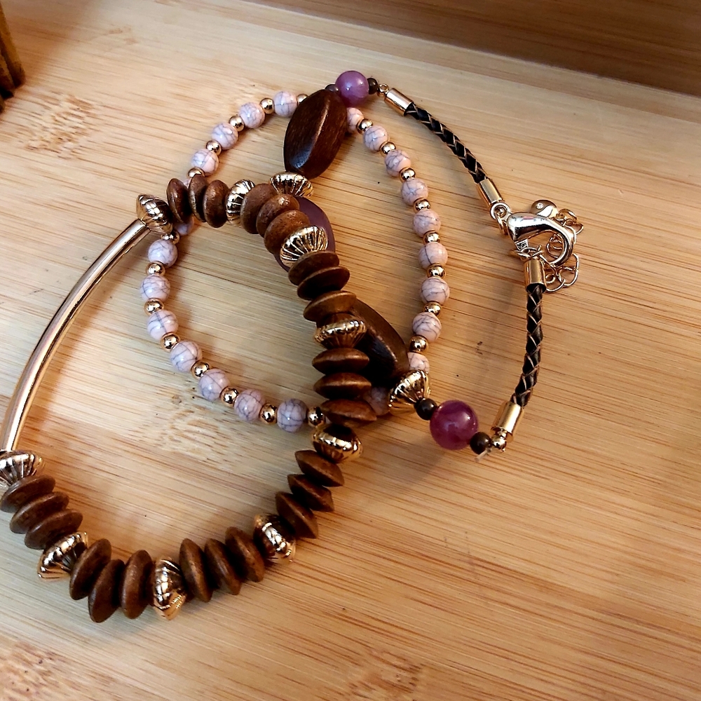 Stunning Boho Stretch Bracelet Stack - image 1